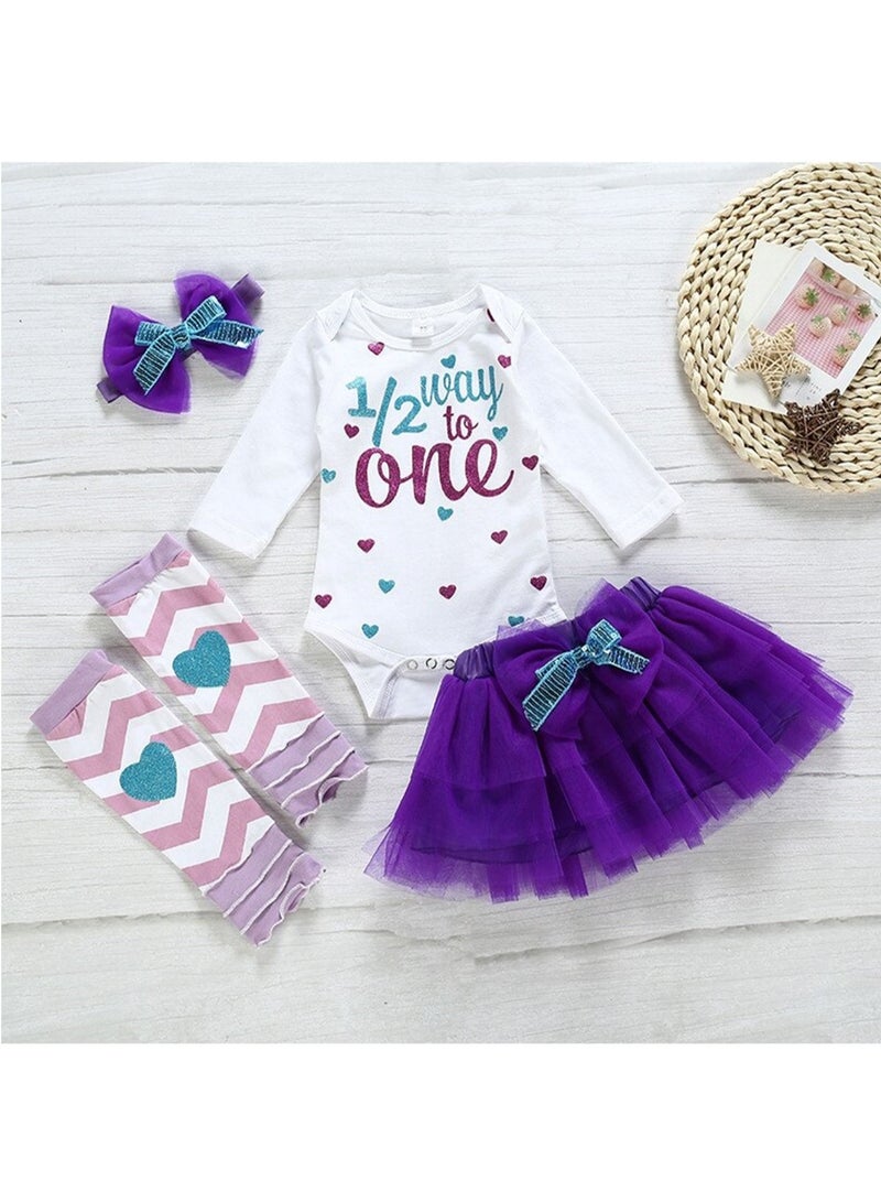 وي هابي نصف عام حفلة عيد ميلاد فستان بتصميم حالم زي الدعامة - Image 2