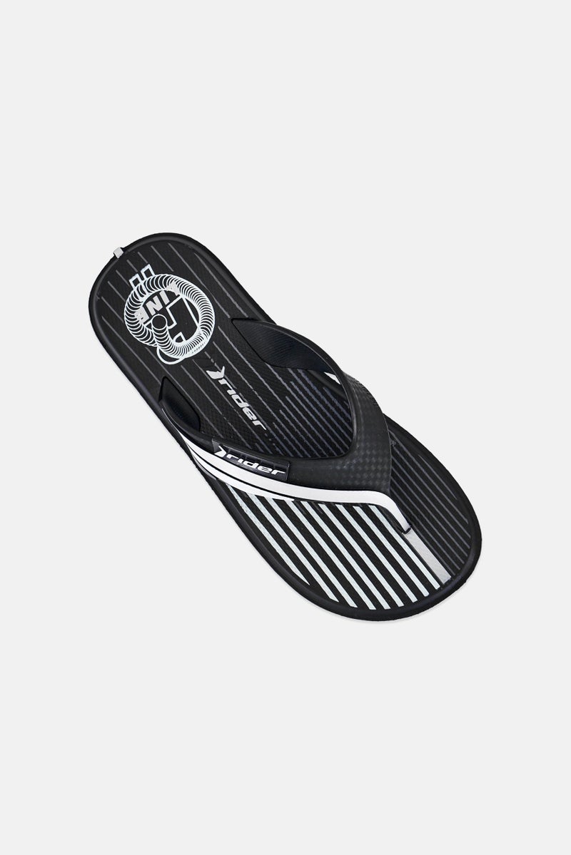 RIDER Kids Boy R Line II Slip On Slippers, Black - Image 4