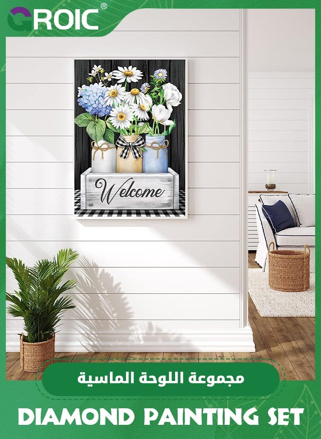 GROIC Diamond Painting Kits, 5D Diamond Art Painting for Adults & Kids, DIY Round Full Drill Art for Home Wall Decor Gifts,Painting by Numbers for Beginners(12x16inch/40x30cm) - Image 2