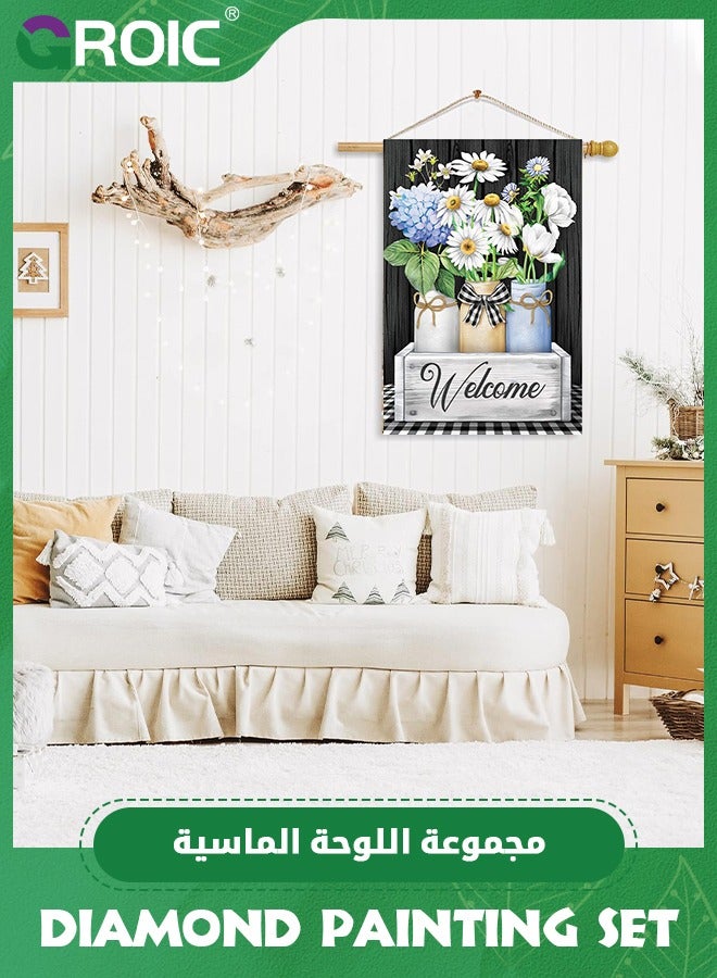 GROIC Diamond Painting Kits, 5D Diamond Art Painting for Adults & Kids, DIY Round Full Drill Art for Home Wall Decor Gifts,Painting by Numbers for Beginners(12x16inch/40x30cm) - Image 4