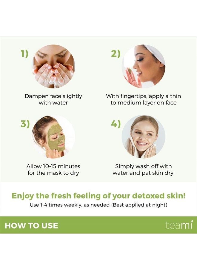 teami - Detox Mud/Face Masks with Bentonite Clay, Skincare Facial Products, Green Tea Deep Cleansing Pore Minimizer & Blackhead Remover For Spa Day Exfoilate & Acne Care - Image 1