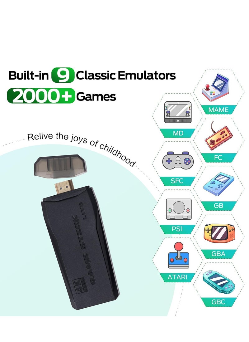 Generic - Retro gaming console with 9 built-in emulators, 20,000+ games, 4K HDMI output and 2.4GHz wireless game stick - Image 1