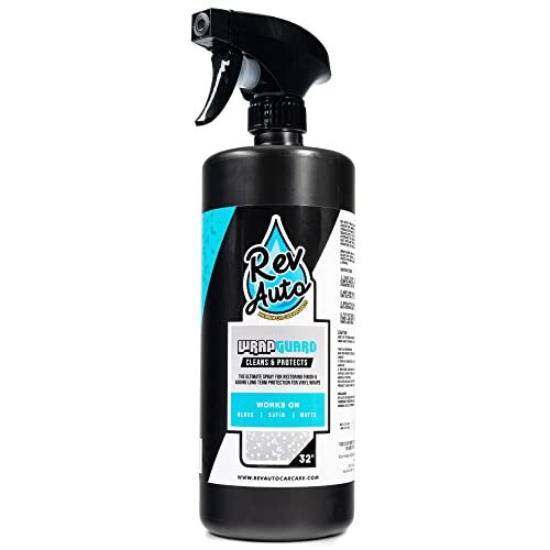 Rev Auto Wrap Guard - Cleans, Hydrates & Protects Car Vinyl | Vinyl Wrap Cleaner for Cars | Made for Gloss, Satin, Matte, Chrome, Printed & More - (32 Fl Oz) - Image 1