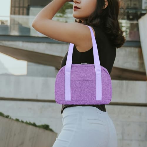 Leamekor Mini Gym Bag for Women Girls 12 inch Small Gym Tote Lightweight Small Carry On Duffle Bag for Travel Sports Light Purple - Image 3