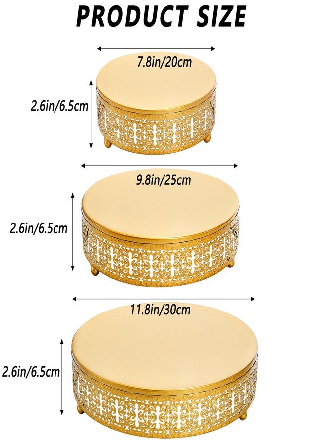 Youeon Set of 3 Metal Gold Cake Stand, 12/10/8 Inch Cake Stands for Dessert Table - Image 2