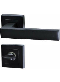 Eym Hira Konak Square Rosette Door Handle Black WC 