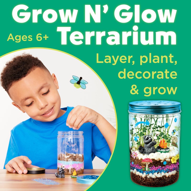 Creativity for Kids Grow 'N Glow Terrarium Kit - Art and Craft Gift Educational Science Project Activities for Kids - Image 2