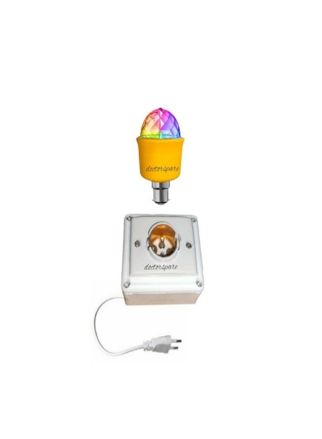Doctorspare LED RGB Bulb for Decoration With Stand (B22 Base) - Non-Rotating, for Mandir/Festival/Birthday - Image 1