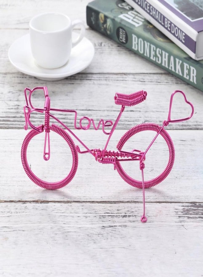 FOYTOKI Handmade Bicycle Model Ornament 6.69X3.54X1.77In Miniature Wire Craft Figurine for Home Office Desktop Decoration Collectible Gift - Image 4