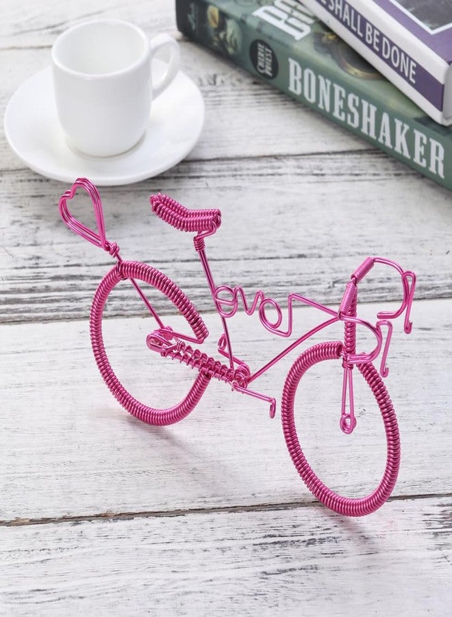 FOYTOKI Handmade Bicycle Model Ornament 6.69X3.54X1.77In Miniature Wire Craft Figurine for Home Office Desktop Decoration Collectible Gift - Image 5