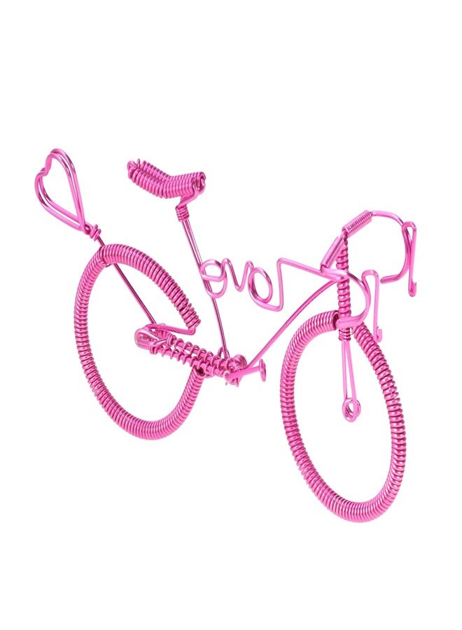 FOYTOKI Handmade Bicycle Model Ornament 6.69X3.54X1.77In Miniature Wire Craft Figurine for Home Office Desktop Decoration Collectible Gift - Image 1