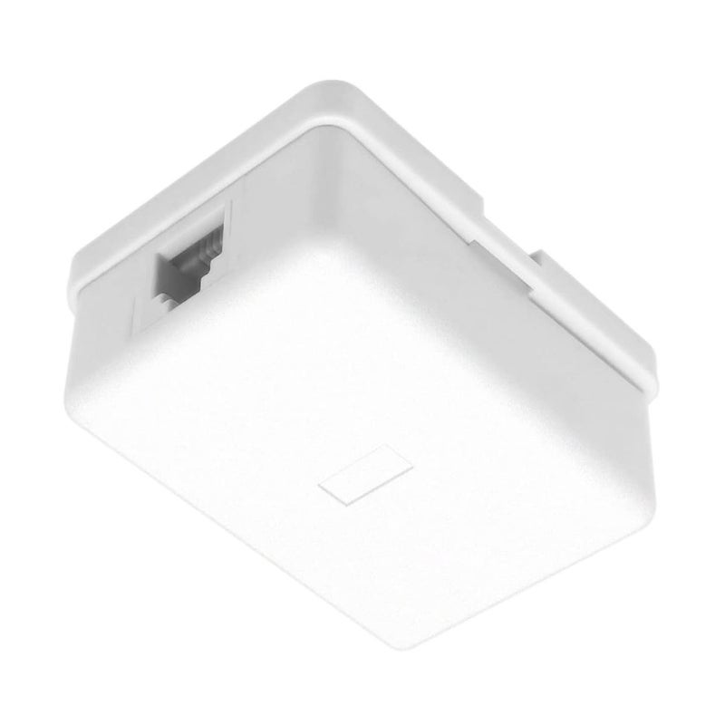 RIVER FOX Phone Jack Surface Mount Single Port RJ11 6P2C Female - White, Durable ABS Housing, Easy Installation with 2 Screw Terminals - Ideal for Home & Office (Pack of 3) - Image 1