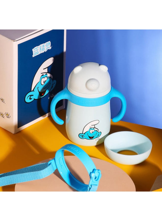 Cup Bear Thermos Cup Children With Straw Portable Dual-use Boys And Girls Baby Baby Learning To Drink Kindergarten Water Cup Kettle