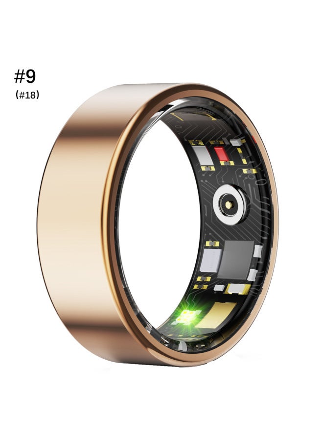Glue Injection Smart Health Smart Ring Heart Rate Sleep Waterproof Sports Smart Ring Smart Ring-Color:Gold #9 - Image 1