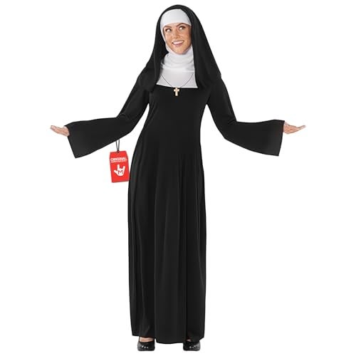 fun shack Nun Costume for Women - Deluxe Religious Outfit with Cross Necklace, halloween costumes for women adult, XX-Large - Image 1