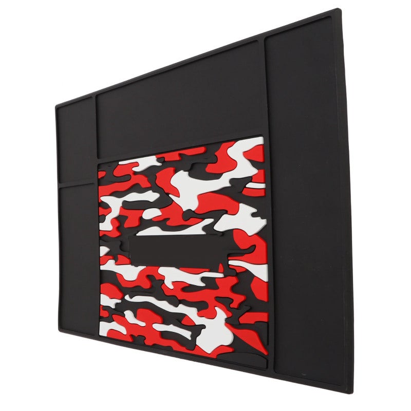 Barber Station Mat Silicone Heat Resistant Slip Resistant Barber Tool Organizer - Easy Clean Non Slip Salon Mat for Professional Hairstylist Countertop - Image 2
