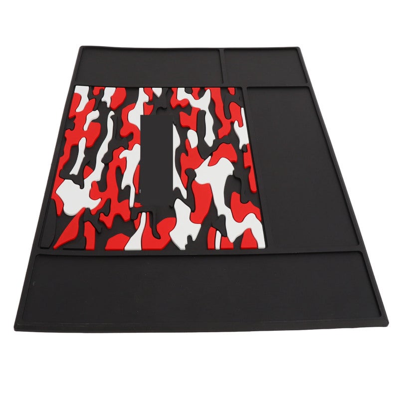 Barber Station Mat Silicone Heat Resistant Slip Resistant Barber Tool Organizer - Easy Clean Non Slip Salon Mat for Professional Hairstylist Countertop - Image 3