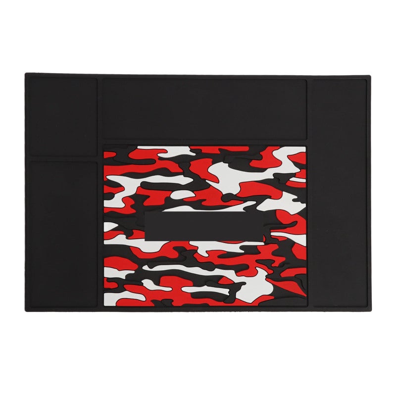 Barber Station Mat Silicone Heat Resistant Slip Resistant Barber Tool Organizer - Easy Clean Non Slip Salon Mat for Professional Hairstylist Countertop - Image 1