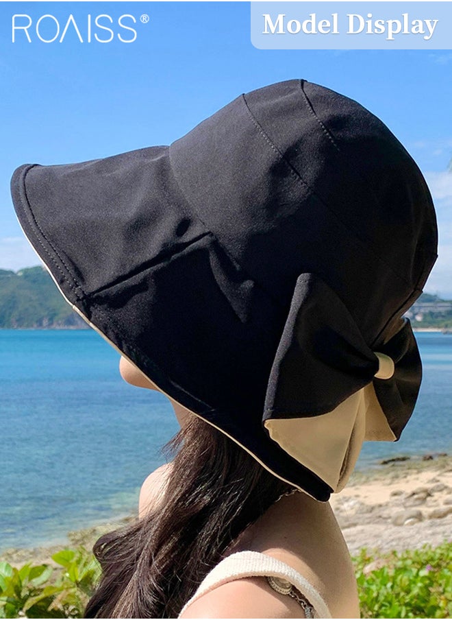 Wide Brim Bowknot Bucket Hat for Women Foldable Lightweight Breathable Sun Hat with UV Protection for Summer Beach Outdoor - pzsku/Z736053E4A95F1593889AZ/45/_/1711443421/9ba32c4c-6db5-485d-b615-aa152c453c68