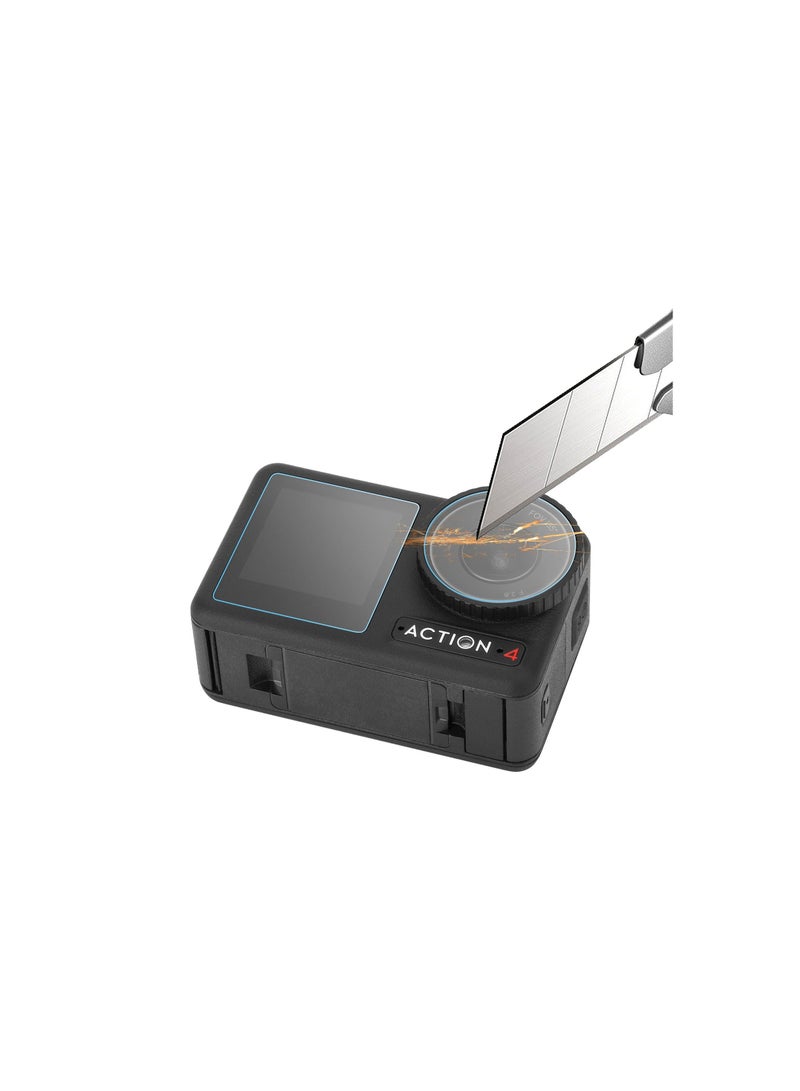 Captaintech Lens Screen Protector Fit for DJI OSMO Action 3 Camera, Not Work with Frame, Tempered Glass Cover 0.3mm 9H Hardness Ultra-Clear Anti-Scrach Anti-Fingerprint Anti-Bubble(2+2+2Pack) - Image 2