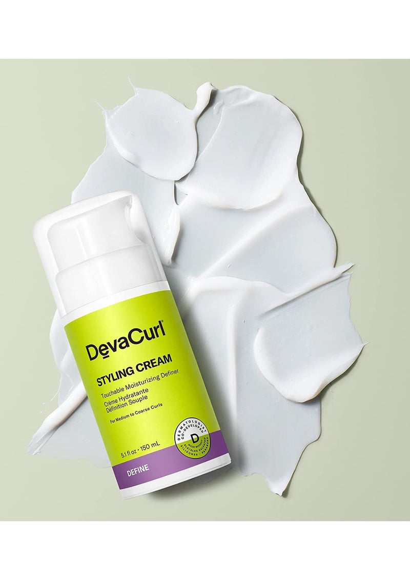 DevaCurl - DevaCurl Styling Cream Touchable Moisturizing Definer | Enhances Curl Body and Shape | Non-Flaking | Non-Stiff | Non-Crunchy | All Curly Types - Image 1