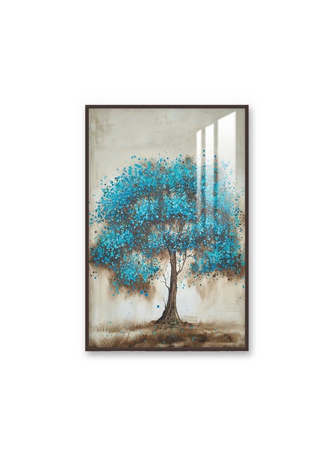 ماركتنا لوحة جدارية120×80سم مع برواز بني وطبقة اكريلك شفاف بتصميم تجريدي - Image 2