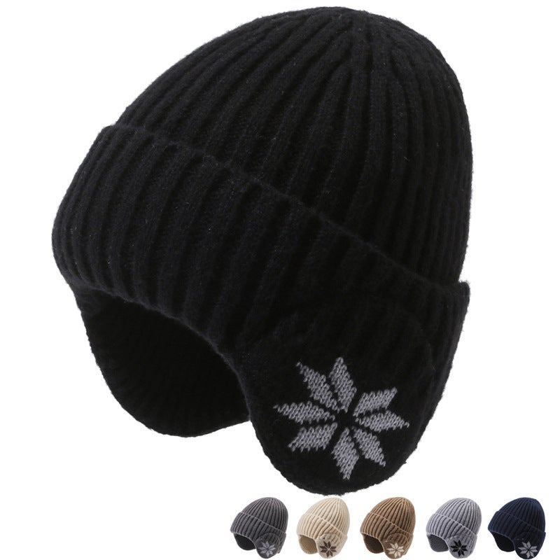 Hat Men'S Winter Fashion Ear Protection Thickened Baotou Cold Hat Warm Cold-Proof Knitted Wool Hat - Image 3