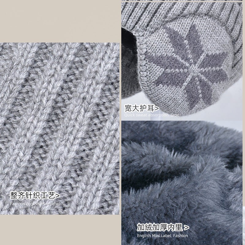 Hat Men'S Winter Fashion Ear Protection Thickened Baotou Cold Hat Warm Cold-Proof Knitted Wool Hat - Image 5