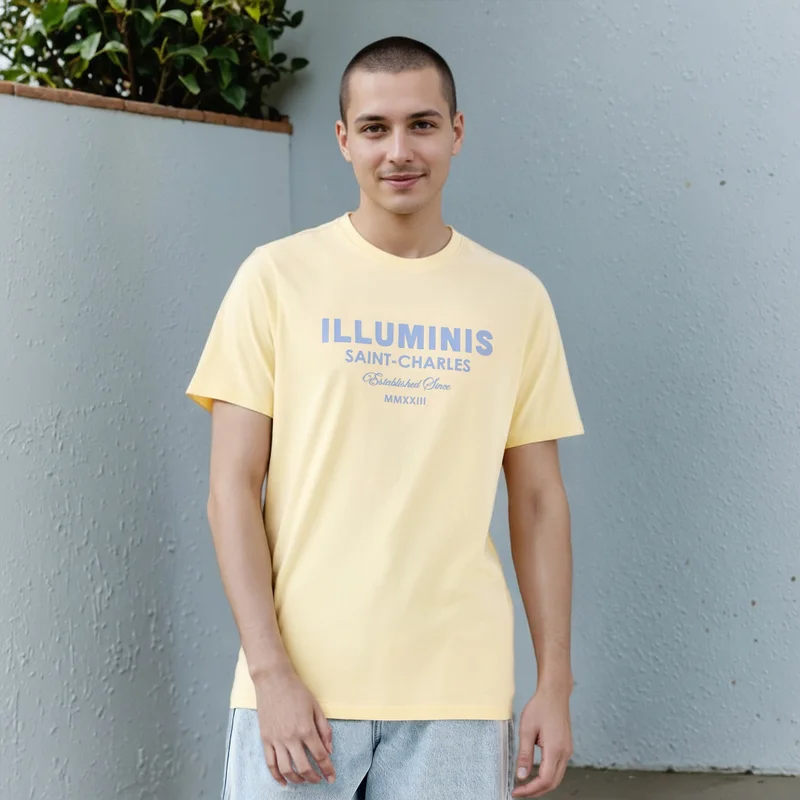 سبلاش فيڤ Typographic Print T-shirt