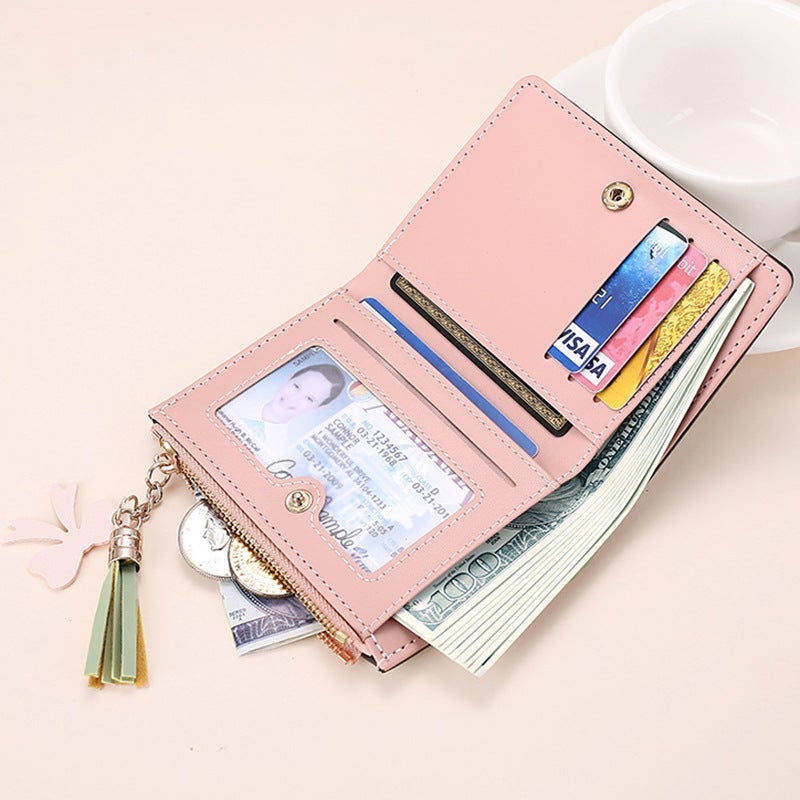 محفظة جلد PU متعددة الوظائف بلون سادة مع حماية RFID - Image 3