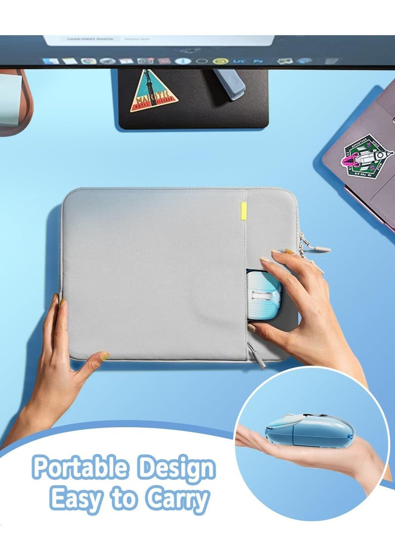 I069 2.4GHz Wireless Gaming Mouse,Portable Fully Transparent Mice,RGB Backlight Rechargeable Silent Mouse,3 Level Adjustable DPI,Cute Design Mice for Laptop/PC/Mac