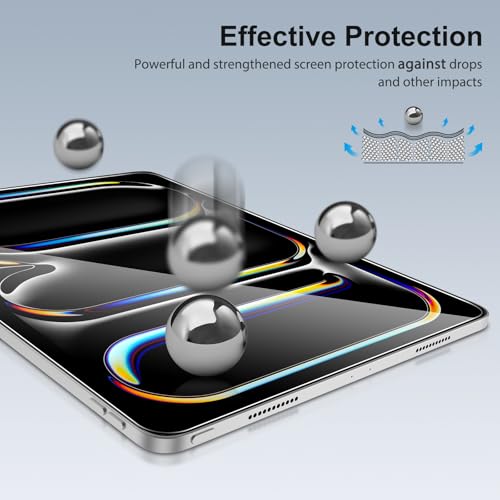 SPARIN 2+2 Pack Screen Protector for iPad Pro 13 inch M5/M4 (2025/2024-8th 7th generation)+ Camera Lens Protector, Tempered Glass with Alignment Frame/Case Friendly/Apple Pencil Pro support - Image 5