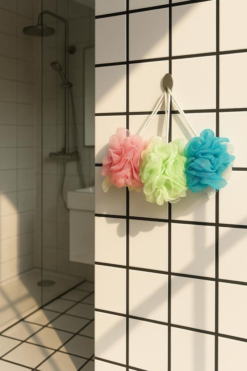 THE ARTFUL BLEND 3-Pack Bath Loofah Set – Biodegradable Exfoliating Body Scrubbers for Women & Men | Gentle, Scratch-Free Shower Sponges for Daily Skin Care - Image 5
