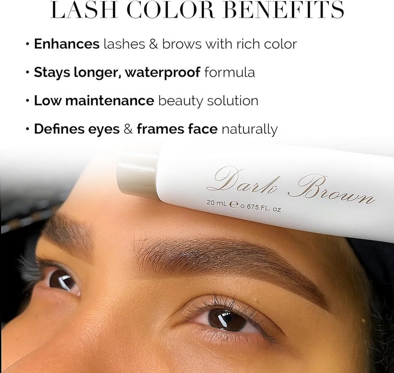 DLUX PROFESSIONAL Korean Eyebrow Color Kit Dark Brown – Professional Brow Color for Women, Eyebrow Color for Natural Looking Brows, Long-Lasting Brow Color for Salon & Home - Image 3