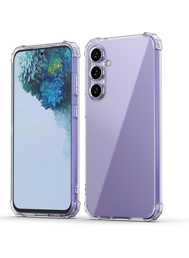DUSALA Samsung Galaxy S24 FE Case, for Samsung S24 FE Phone Case Clear Reinforced Corners Scratch Resistant TPU Rubber Soft Silicone Protective Cover for Samsung Galaxy S24 FE 5G 2023 (Crystal Clear) - Image 1