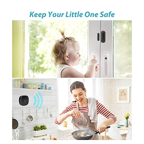 METAK Door Chime, METAK Wireless Door Open Contact Sensor Alarm with 500 FT Range, 58 Chimes and 5 Volume Levels for Business/Store/Home/Office When Entering, 1 Transmitter + 1 Plug-in Receiver - Image 2