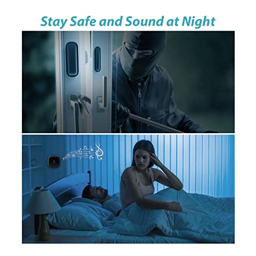 METAK Door Chime, METAK Wireless Door Open Contact Sensor Alarm with 500 FT Range, 58 Chimes and 5 Volume Levels for Business/Store/Home/Office When Entering, 1 Transmitter + 1 Plug-in Receiver - Image 3