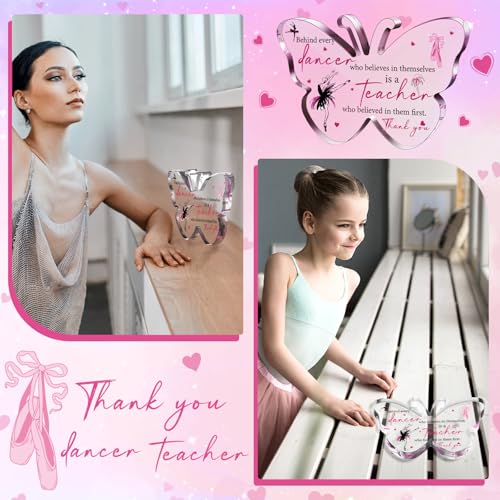 Perthlin Christmas Teacher Appreciation Gifts for Women Acrylic Thank You Gift from Student for Office Desk Decor Paperweight Keepsake(Dancer Teacher) - Image 4