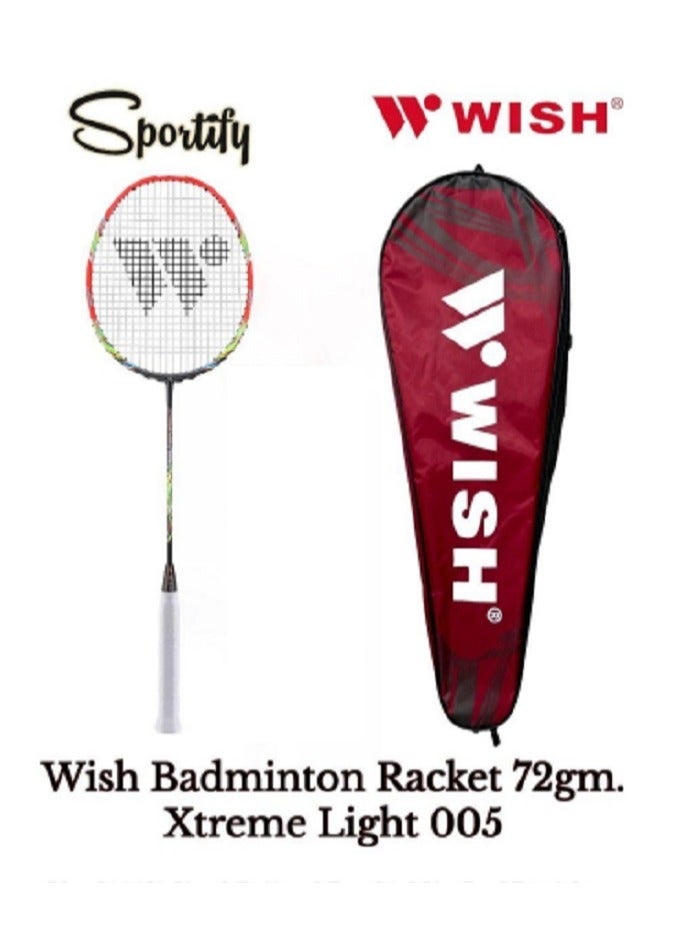 Wish Badminton Racket 72Gm Xtreme Light 005