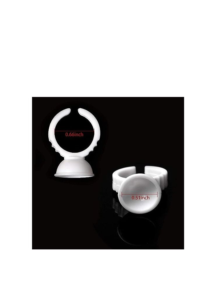 ORiTi ORiTi Eyelash Glue Holder Disposable Glue Rings Holder Ink Ring Cups Tattoo Individual False Eyelash Extension Adhesive Pigment Holders Beauty Tool (Small Size)  - Image 4