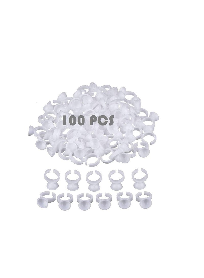 ORiTi ORiTi Eyelash Glue Holder Disposable Glue Rings Holder Ink Ring Cups Tattoo Individual False Eyelash Extension Adhesive Pigment Holders Beauty Tool (Small Size)  - Image 2