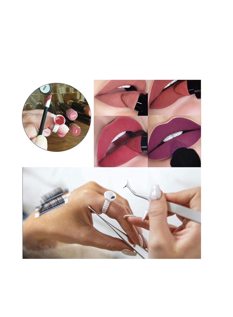 ORiTi ORiTi Eyelash Glue Holder Disposable Glue Rings Holder Ink Ring Cups Tattoo Individual False Eyelash Extension Adhesive Pigment Holders Beauty Tool (Small Size)  - Image 3