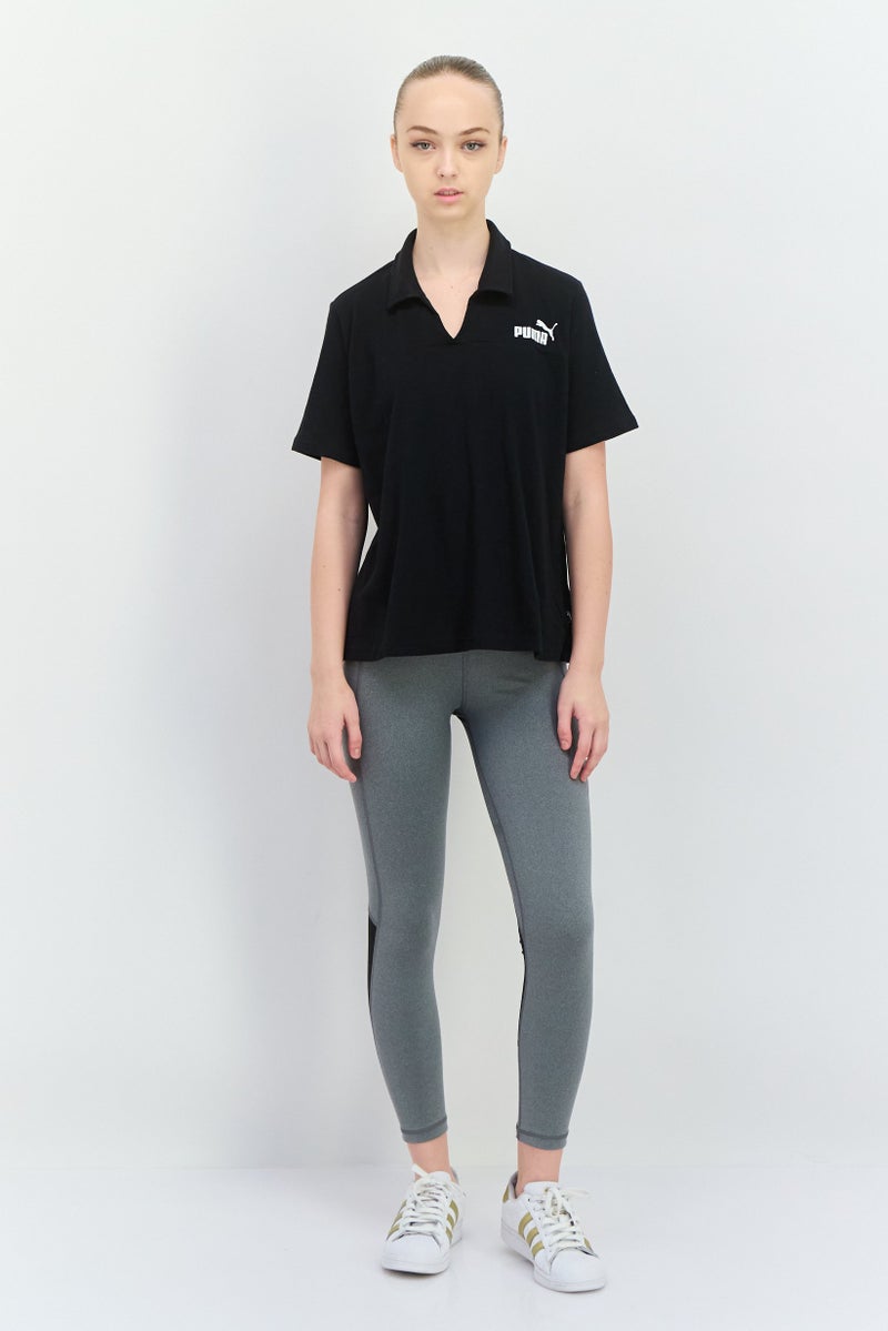 PUMA Women Sportwear Fit Short Sleeves Outdoor Polo Shirt, Black  - Image 4
