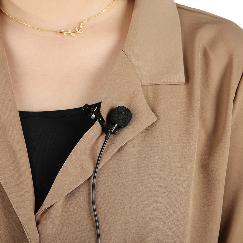 Mini USB Stereo External Microphone with Clip for Action Cameras Black 150cm Wire - Image 4