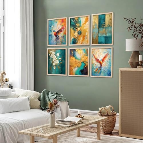 walllane - Abstract Modern wall art painting with frame for home decoration/Wall decor paintings for living room, Framed poster set for bedroom (10x13 inch, C) - Image 4