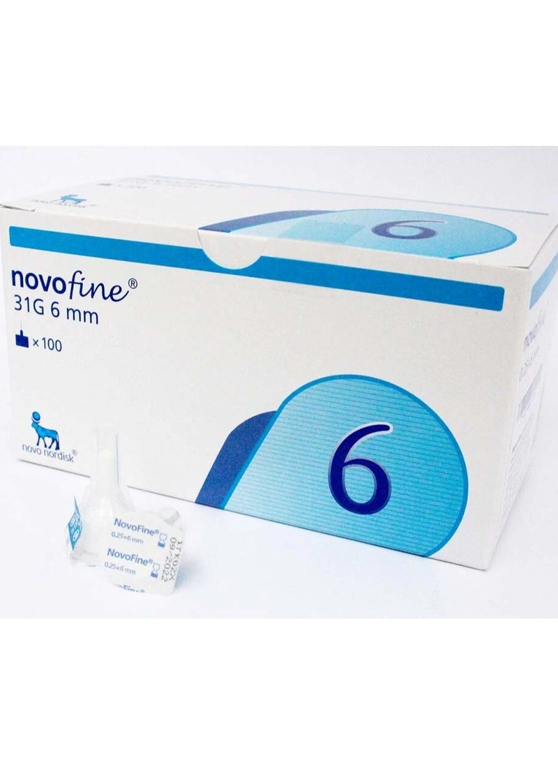 Novofine - NovoFine daily needles for diabetics 31G, 6mm are specially designed for insulin pens. They feature a thin design that helps reduce pain during injection. - Image 1