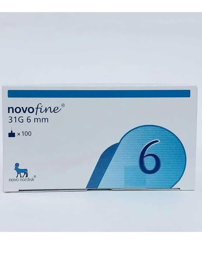 Novofine - NovoFine daily needles for diabetics 31G, 6mm are specially designed for insulin pens. They feature a thin design that helps reduce pain during injection. - Image 1