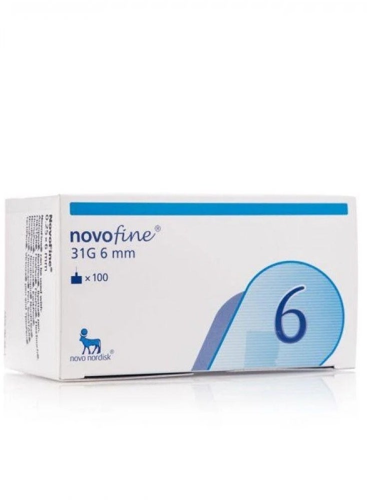 Novofine - NovoFine daily needles for diabetics 31G, 6mm are specially designed for insulin pens. They feature a thin design that helps reduce pain during injection. - Image 1