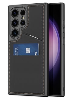 DUX DUCIS DUX DUCIS Rafi II Series Case for Samsung Galaxy S24 Ultra Case Wallet with Kickstand and Credit Card Holder Compatible with MagSafe Leather Heavy Duty Protective Case Cover (Black)  - Image 1