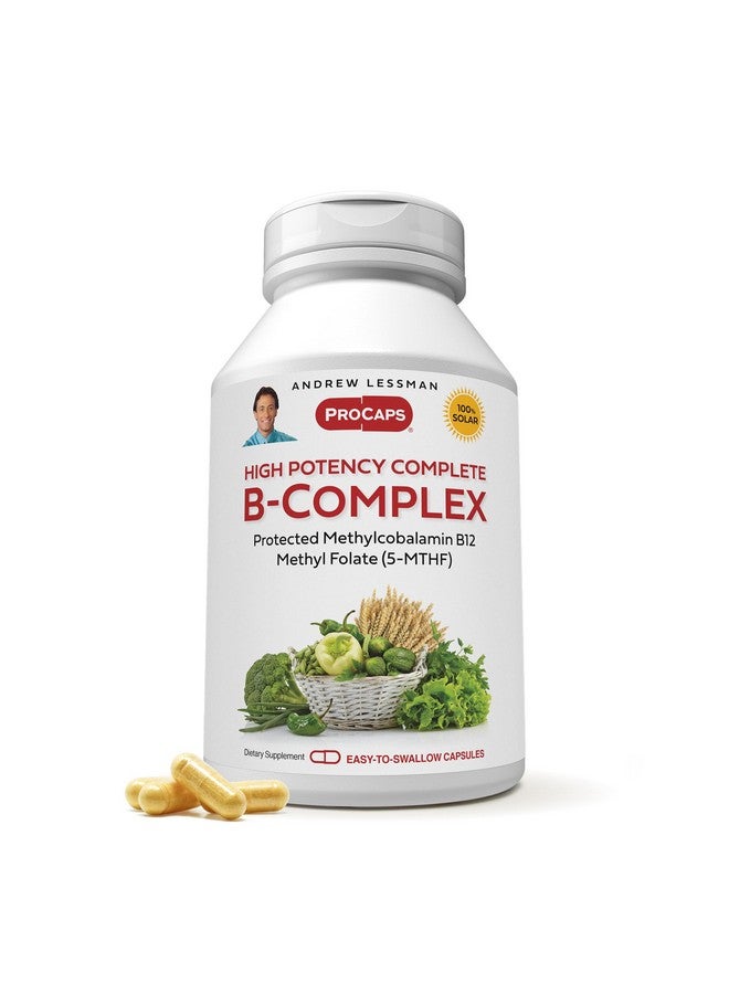 ANDREW LESSMAN High Potency B-Complex 180 Capsules - with High Levels of Folate Complex and Biotin, Promotes Cellular Growth, Energy, Immune Function, Detoxification, Fat Metabolism and More - Image 1